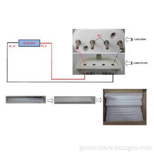 18w 1800lm led 2g11 tube lighting